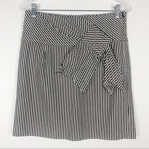 Anthropologie Taikonhu Black Stripe Bow Skirt 6